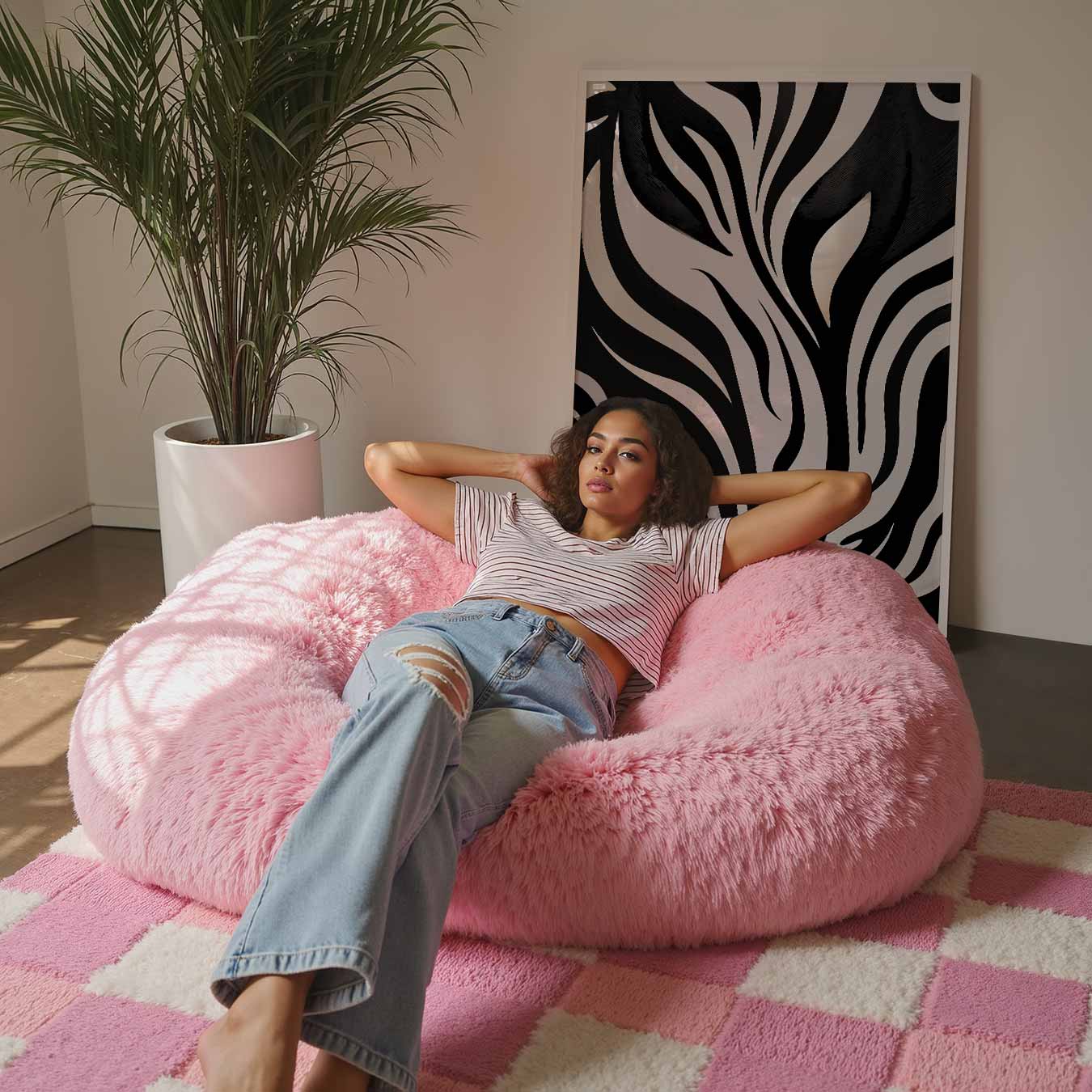 Zebra Strepen Kunstposter-WallArtistic