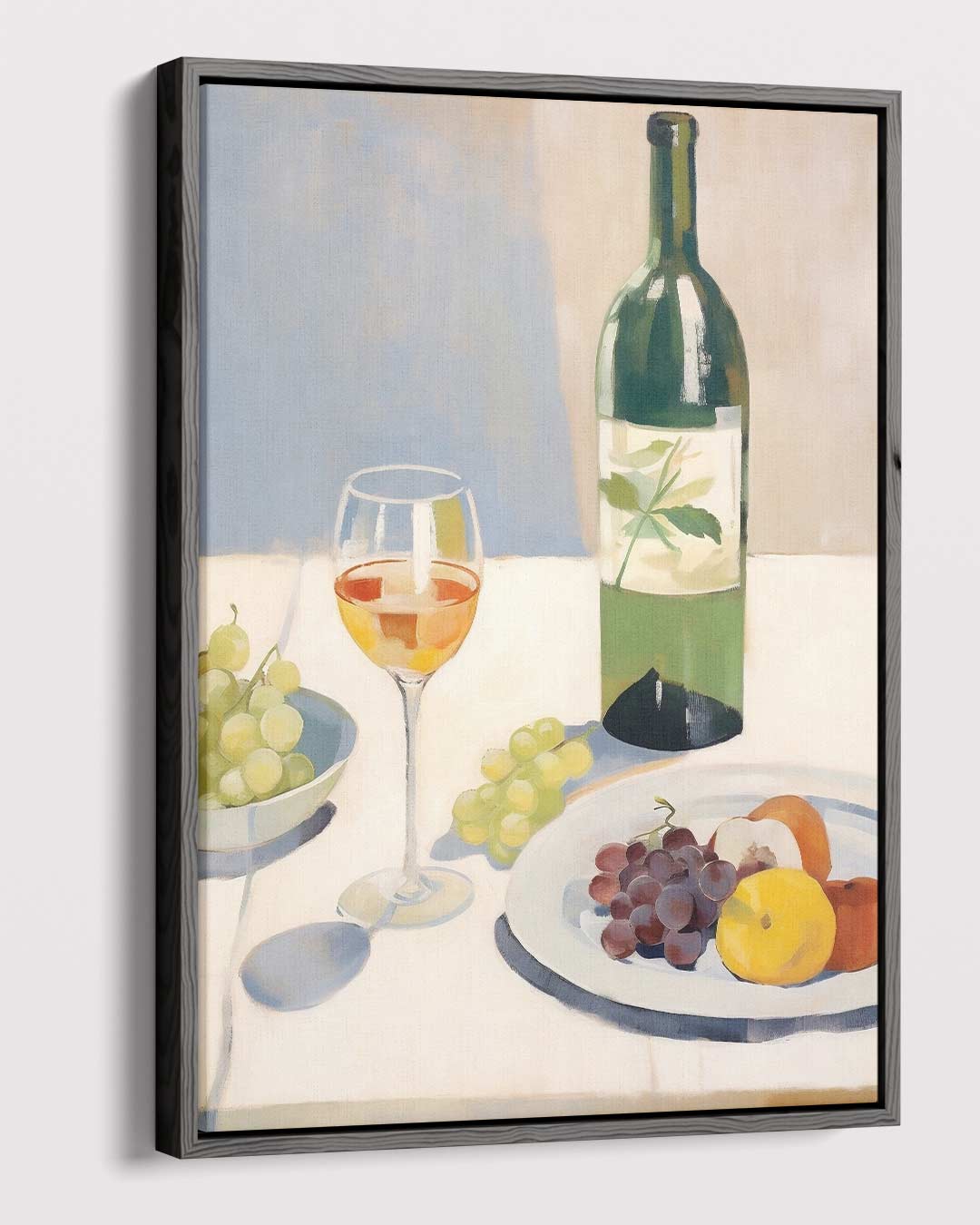 Stilleven met Wijn en Vruchten Kunstwerk-canvas-dibond-plexiglas-wanddecoratie-WallArtistic