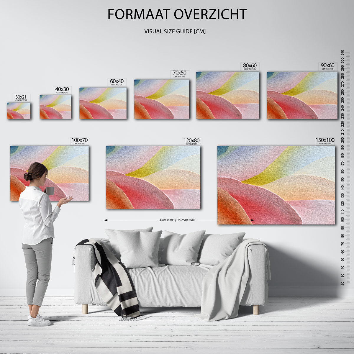 Golvende kleuren Poster