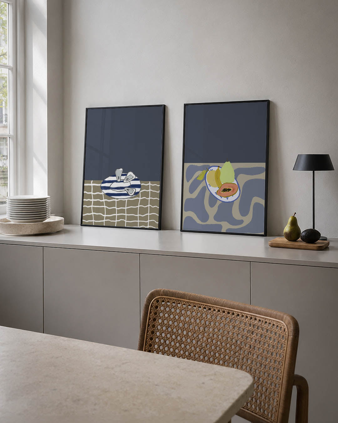 Kleurrijke tafelsetting Posterset