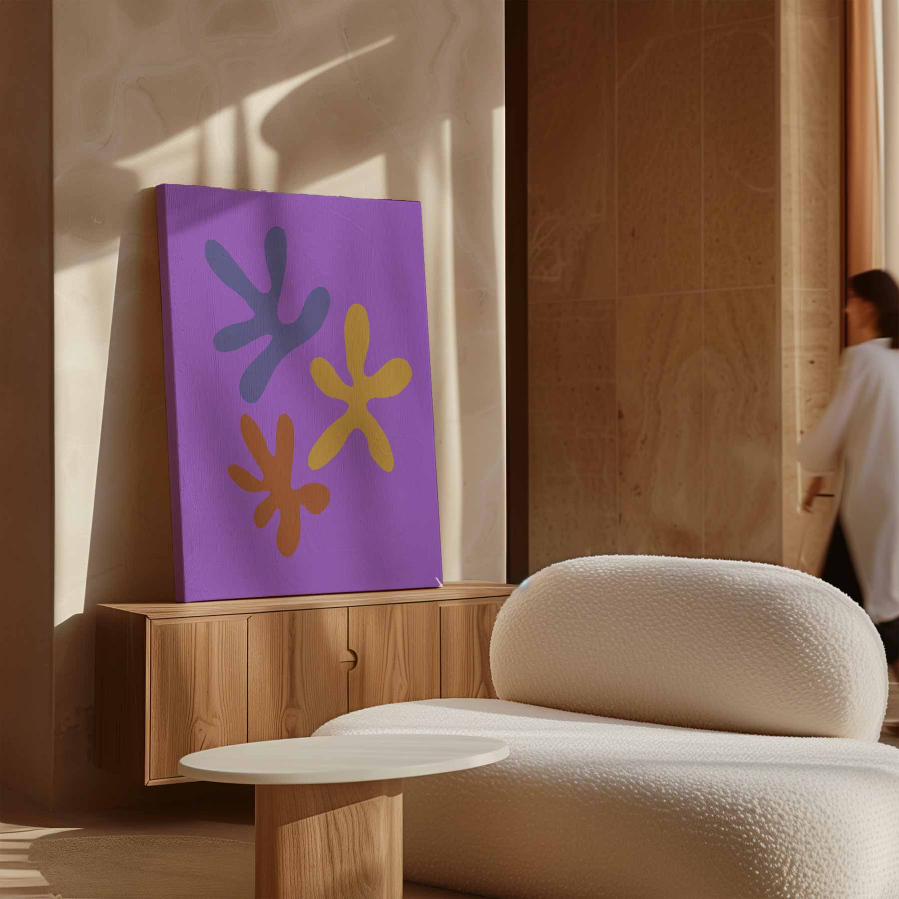 Kleurrijke Bloemenspel Kunstwerk-canvas-dibond-plexiglas-wanddecoratie-WallArtistic