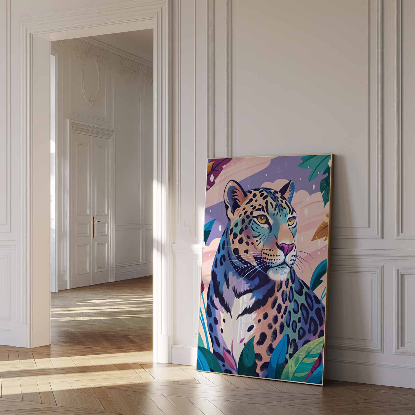 Elegante Luipaard Jungle Poster-WallArtistic