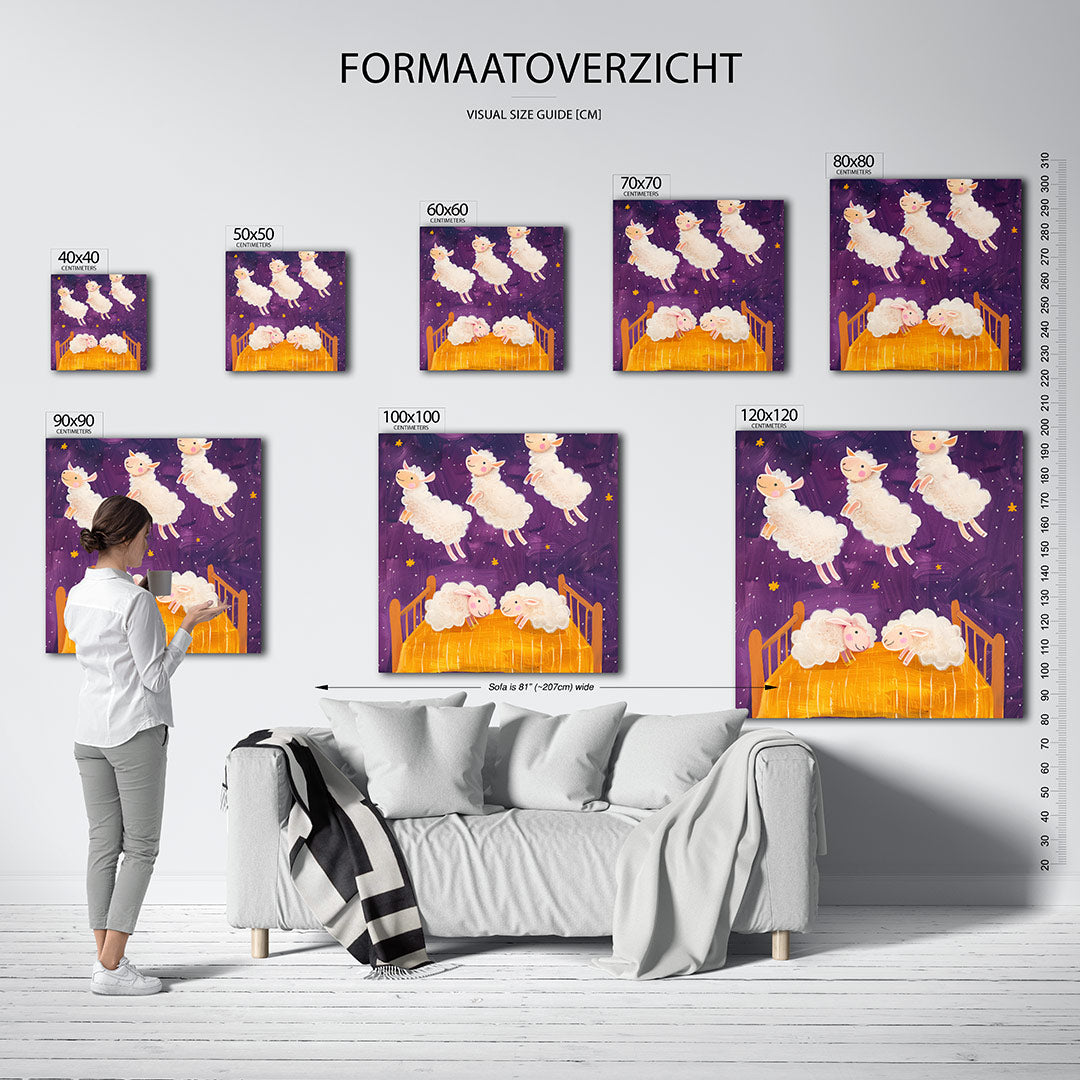 Dromerige slaapscène Kunstwerk