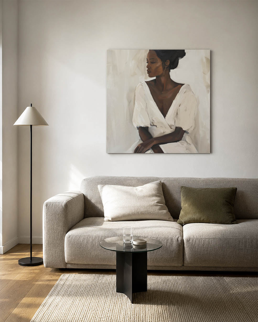Elegante vrouwelijke pose Kunstwerk