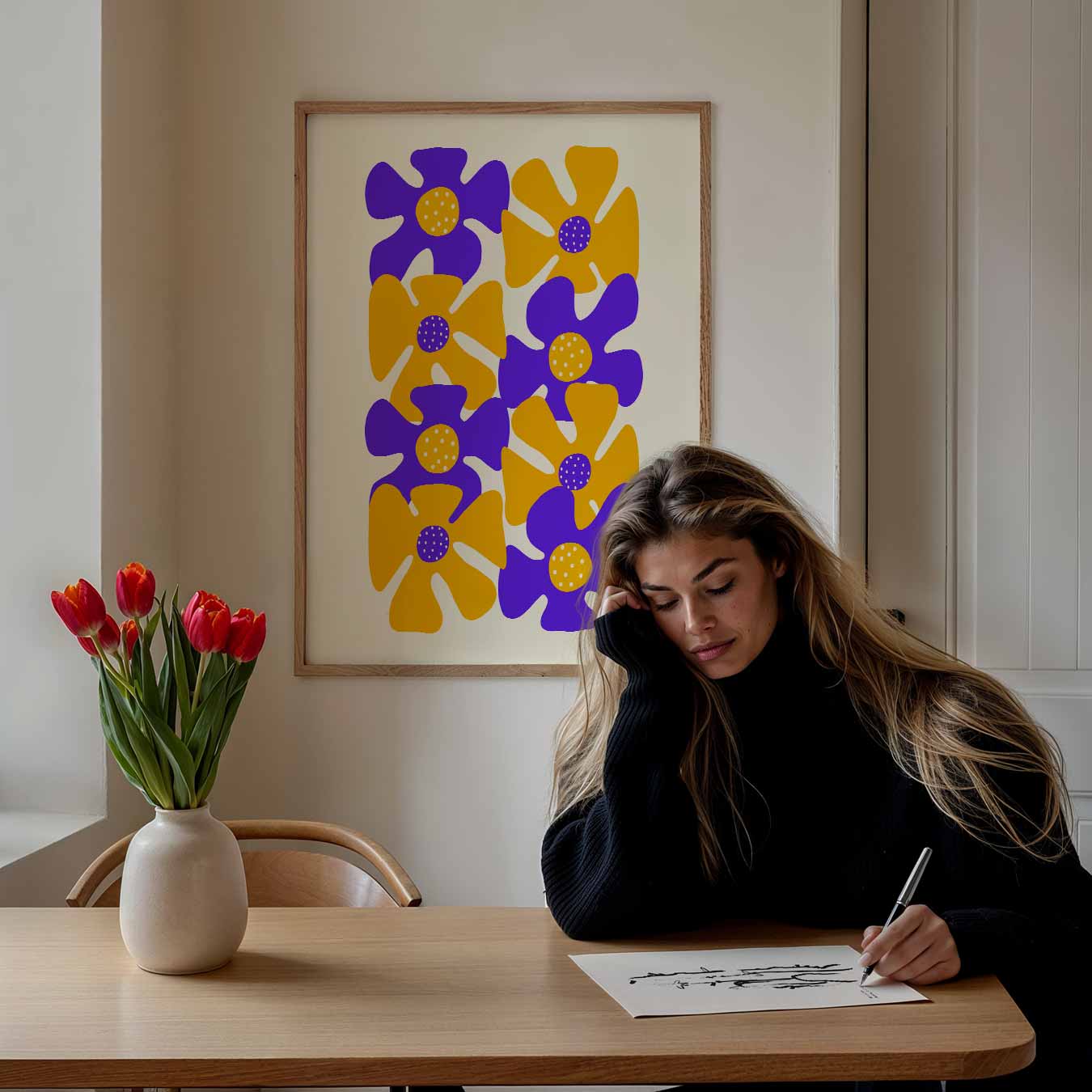 Vrolijke Bloemenpracht Poster
