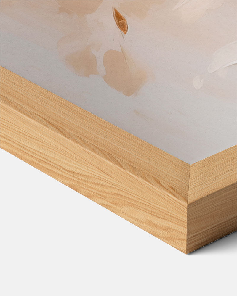 Elegante Bloemenpracht in Neutrale Tinten Poster-WallArtistic