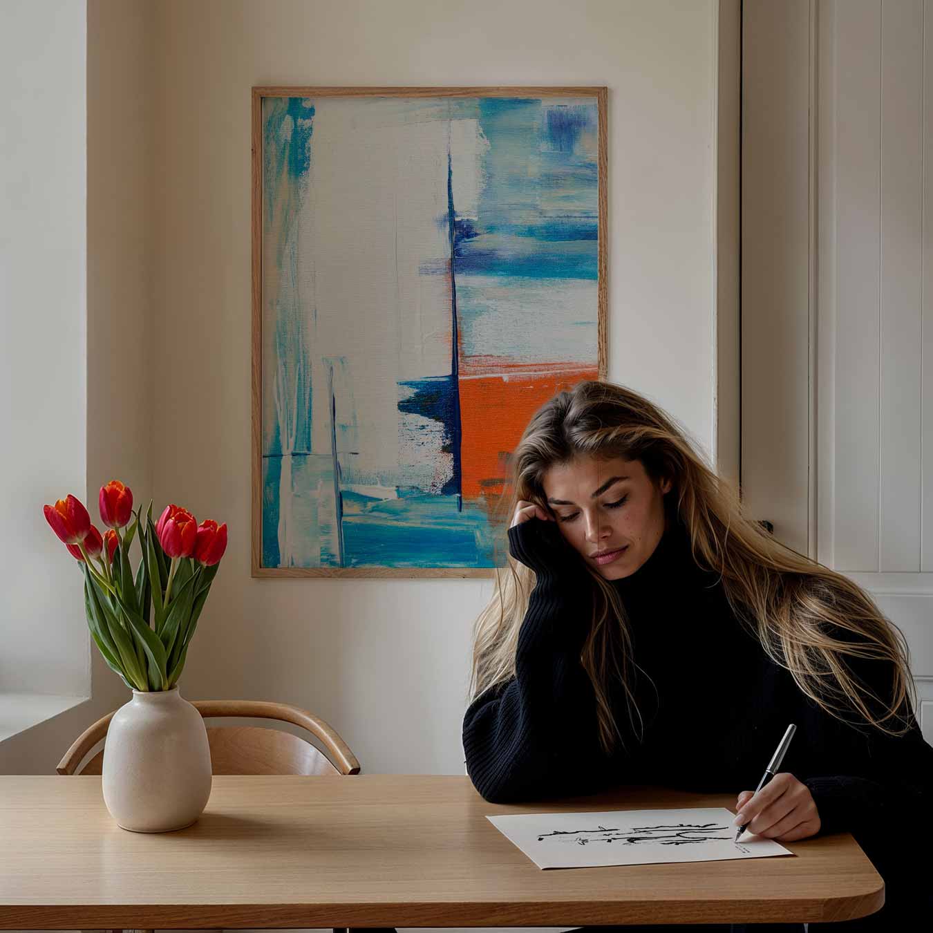 Kleurrijke Abstracte Expressie Poster-WallArtistic