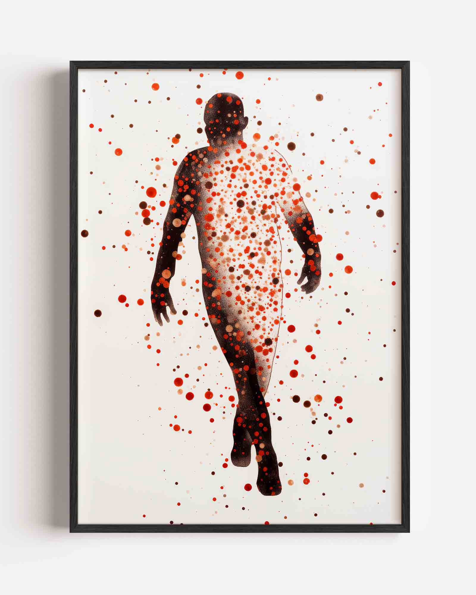 Figuur met stippen Poster