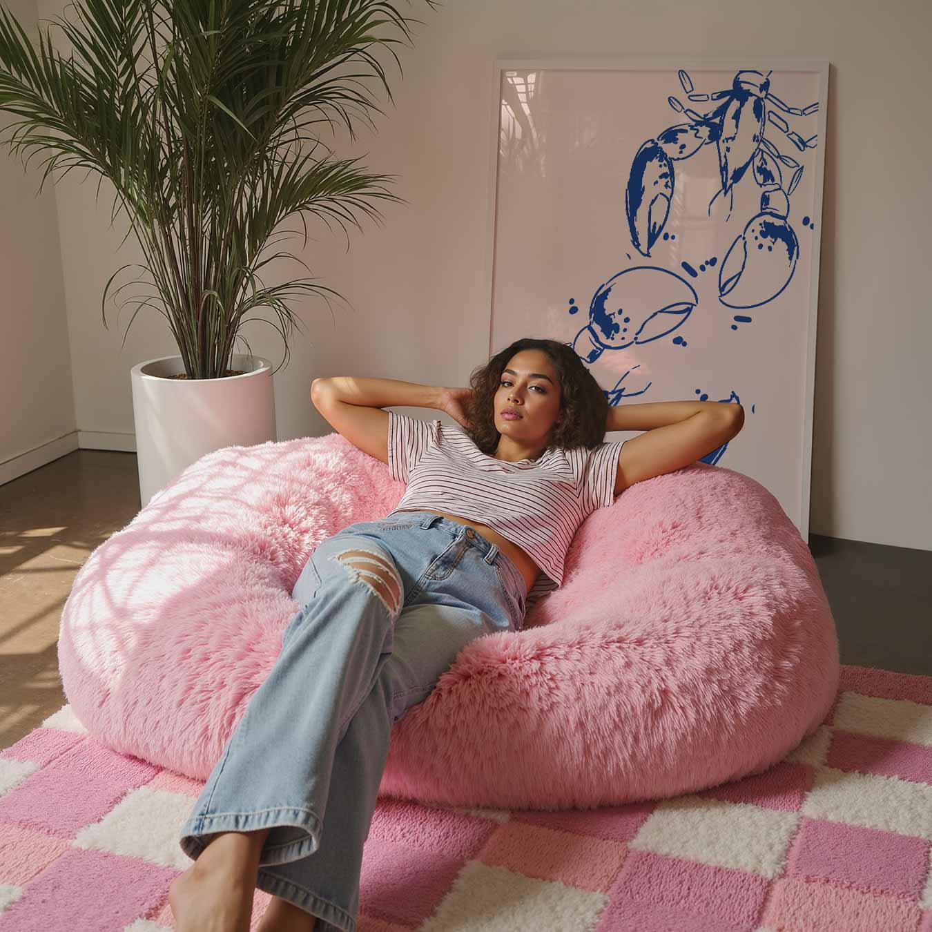 Moderne Kreeften Illustratie Poster-WallArtistic