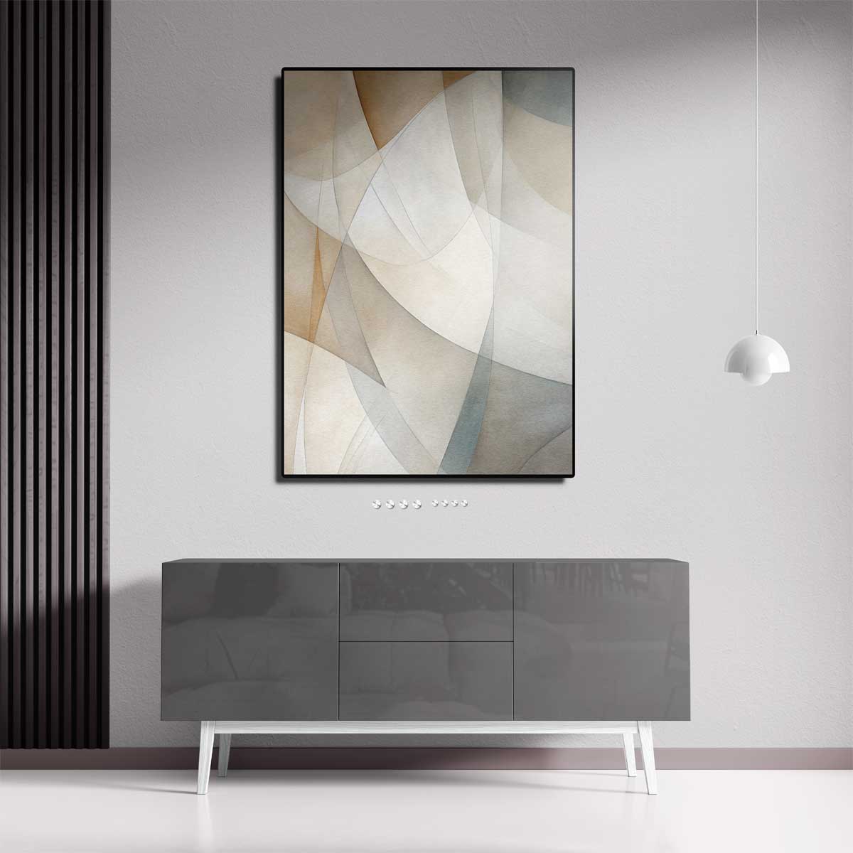 Harmonische Abstractie in Aardetinten Kunstwerk-canvas-dibond-plexiglas-wanddecoratie-WallArtistic