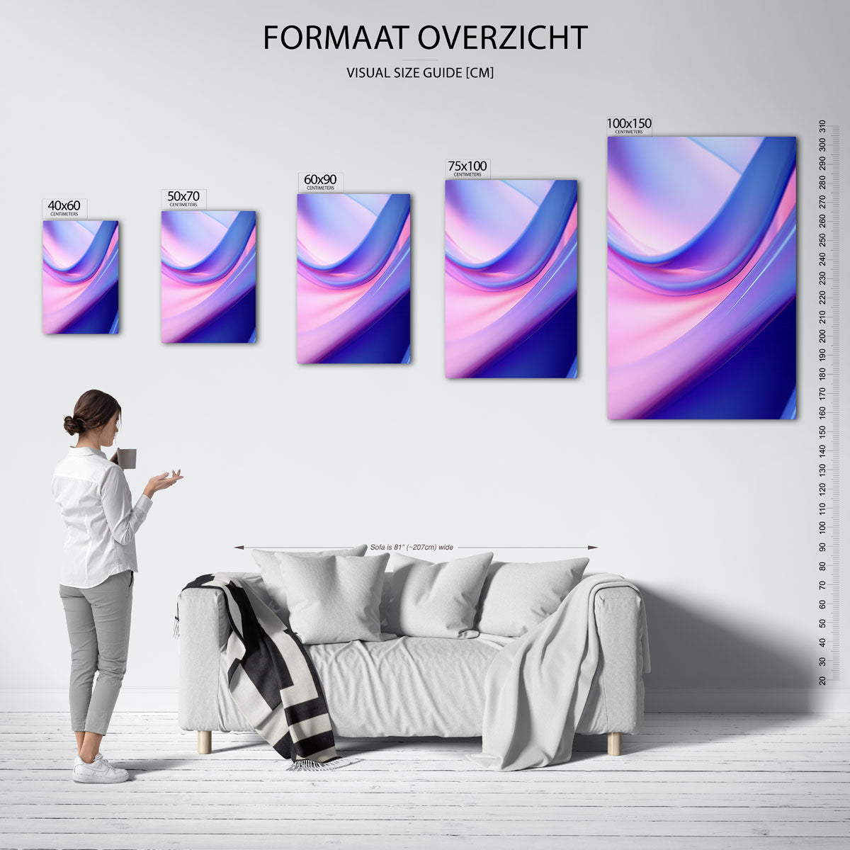 Vloeiende kleuren Kunstwerk