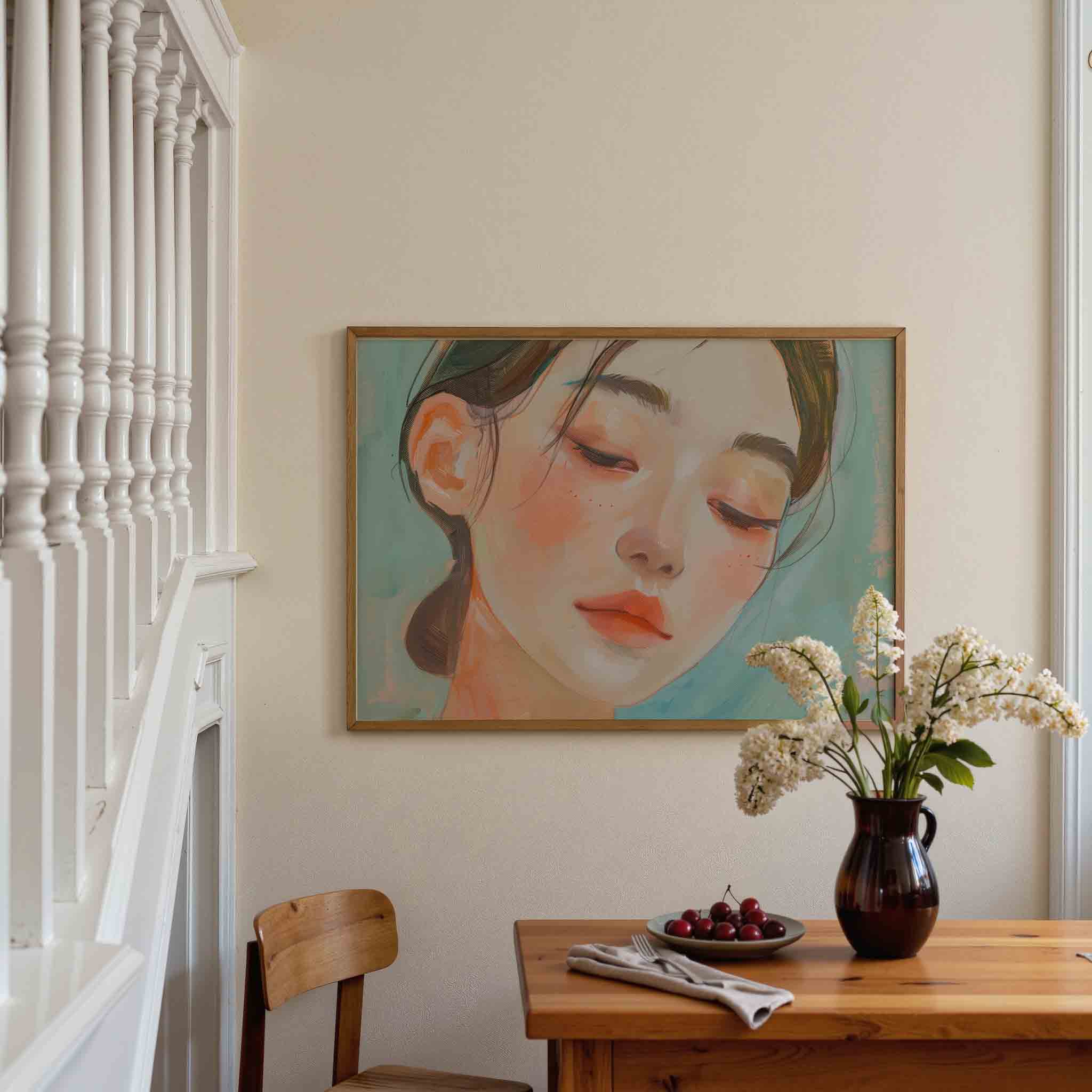 Portret van vrouw Poster