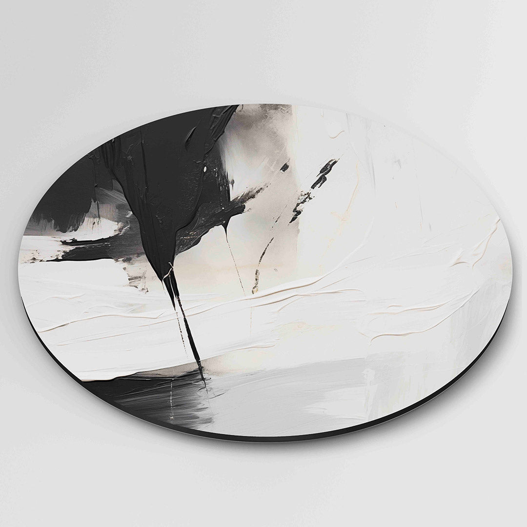 Abstracte zwart wit Muurcirkel