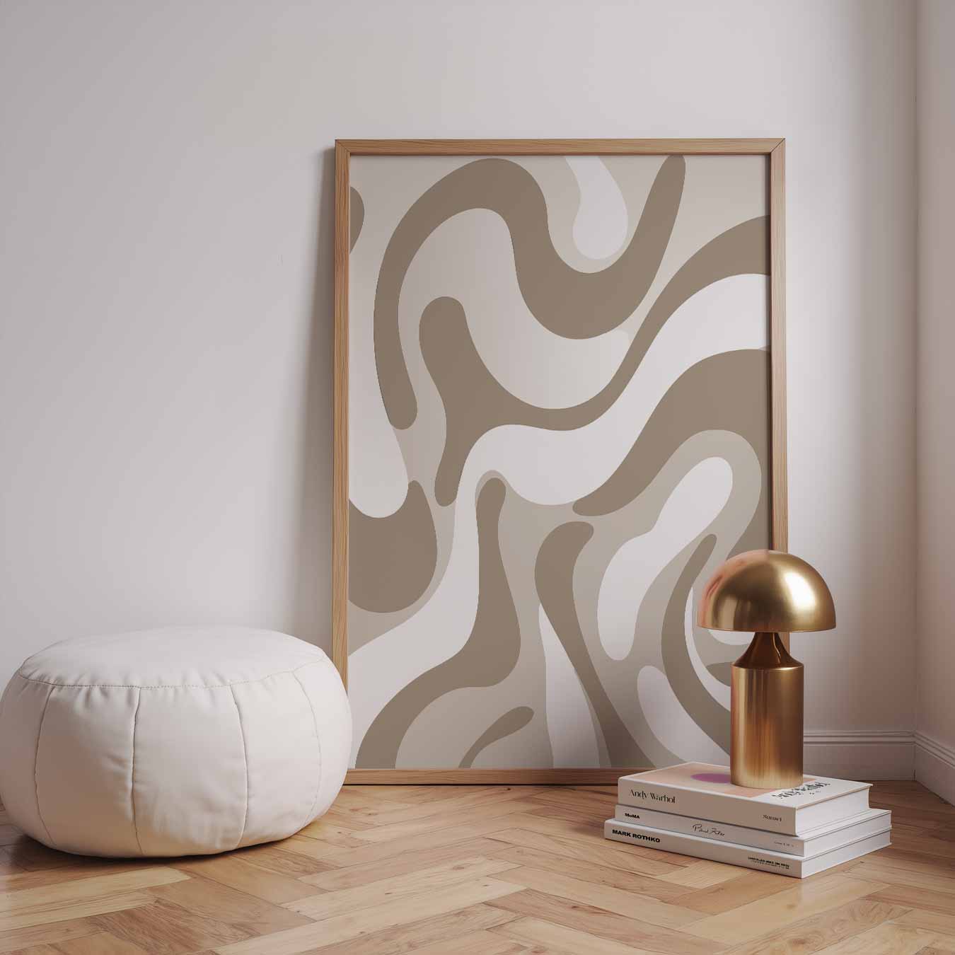 Organische Beige Droom Poster-WallArtistic