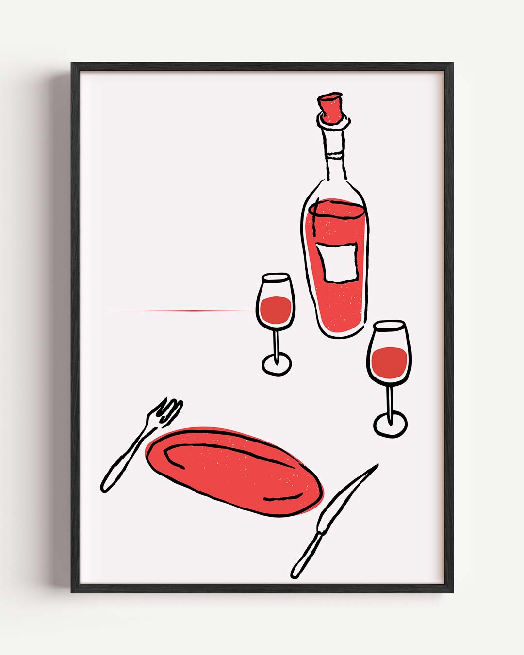 Stijlvolle Wijnavond Poster-WallArtistic