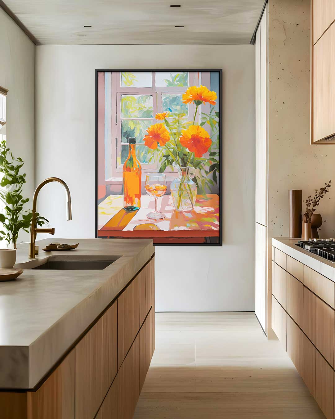Zomerse Vensterbank Charme Kunstwerk-canvas-dibond-plexiglas-wanddecoratie-WallArtistic