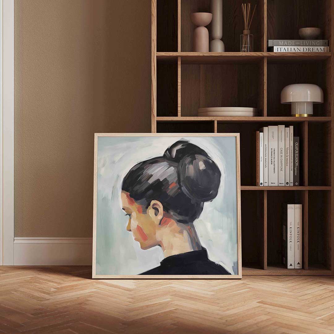 Vrouw met knot Poster