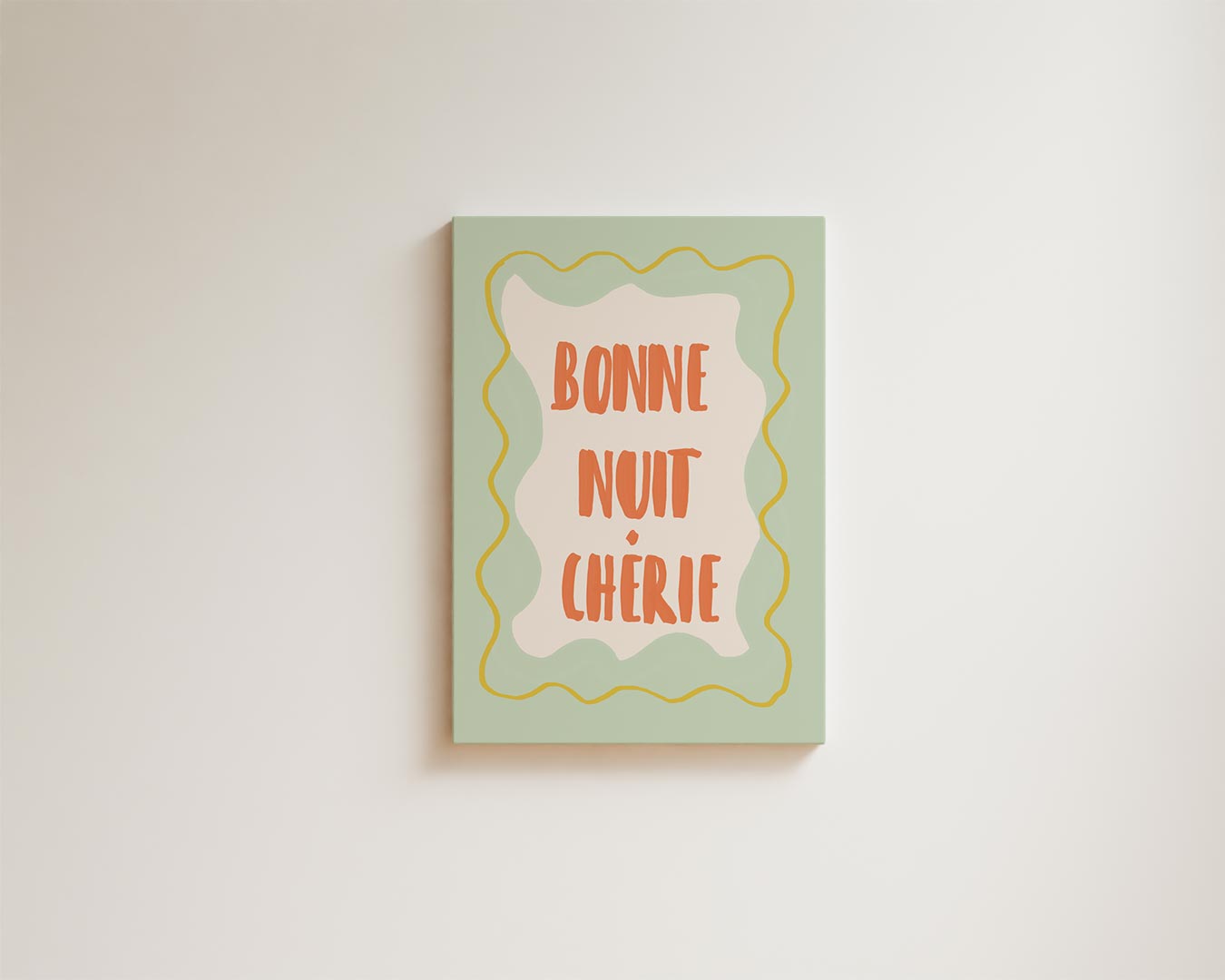 Bonne Nuit Chérie Kunstwerk-canvas-dibond-plexiglas-wanddecoratie-WallArtistic