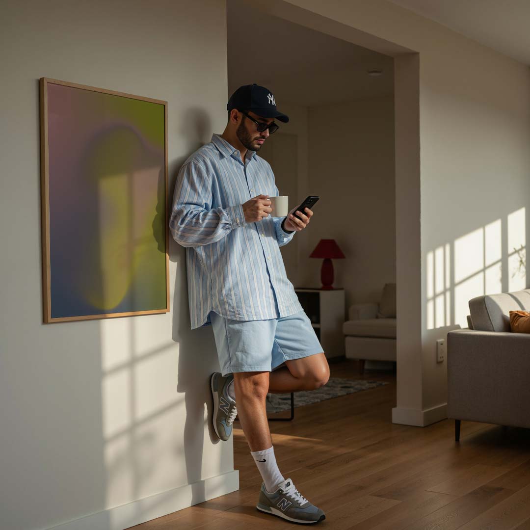 Dromerige Abstracte Kleurengolf Poster-WallArtistic