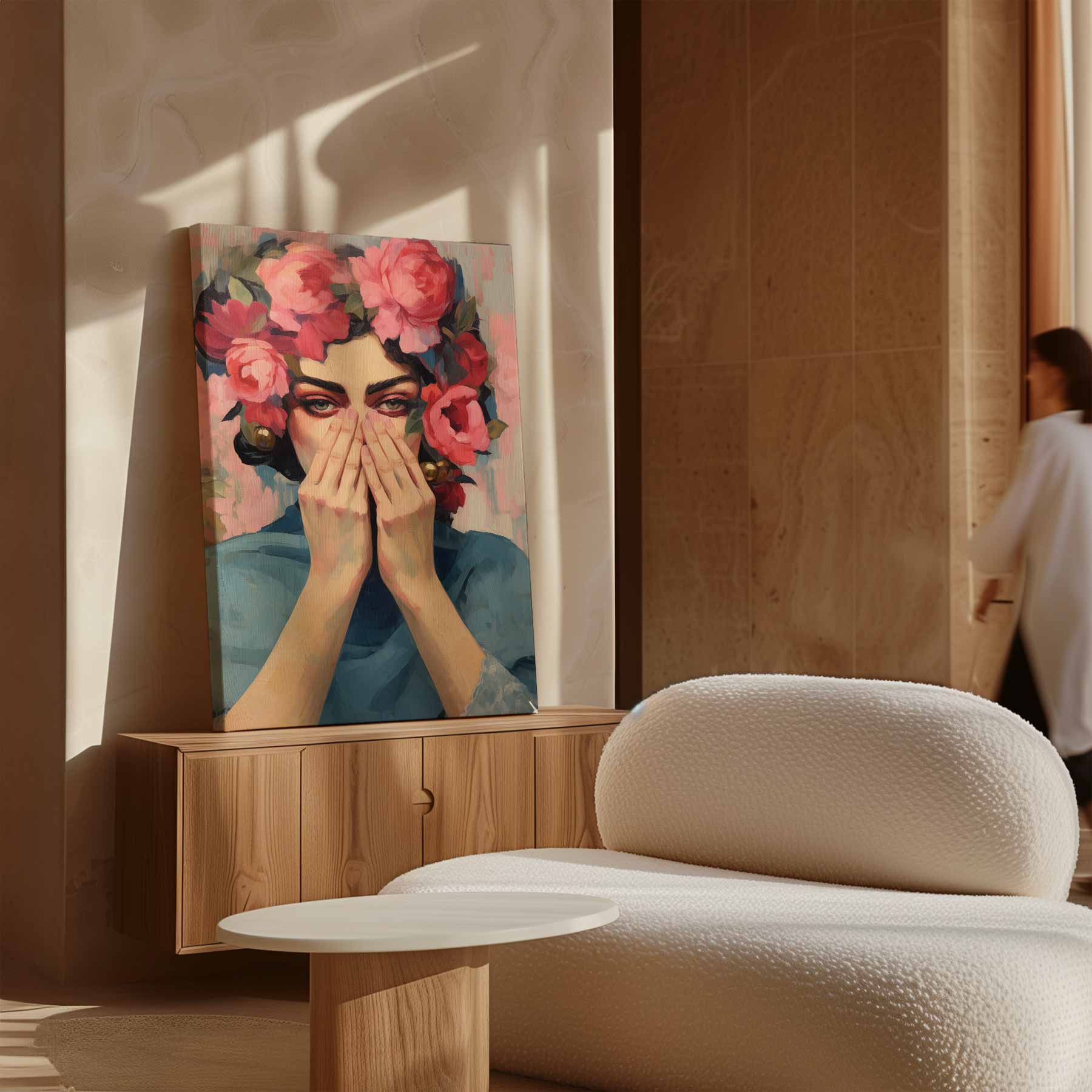 Bloemige Mystiek Kunstwerk-canvas-dibond-plexiglas-wanddecoratie-WallArtistic