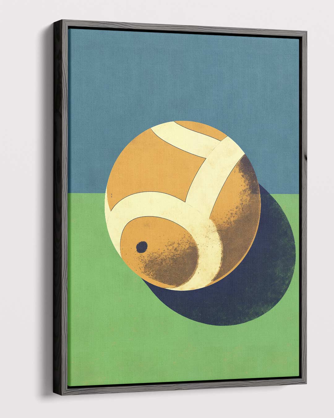 Abstracte Tennisbal Kunstwerk-canvas-dibond-plexiglas-wanddecoratie-WallArtistic