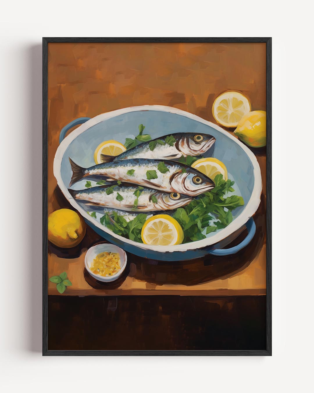 Mediterrane Vis op Tafelkunst Poster-WallArtistic