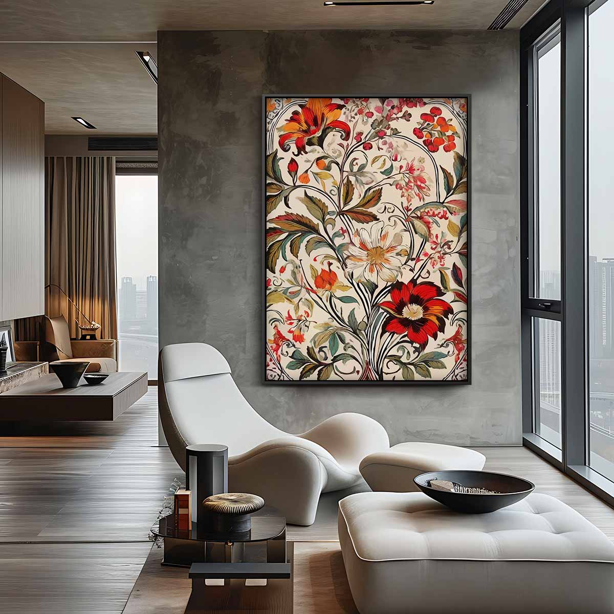Bloemenpracht op Canvas Kunstwerk-canvas-dibond-plexiglas-wanddecoratie-WallArtistic