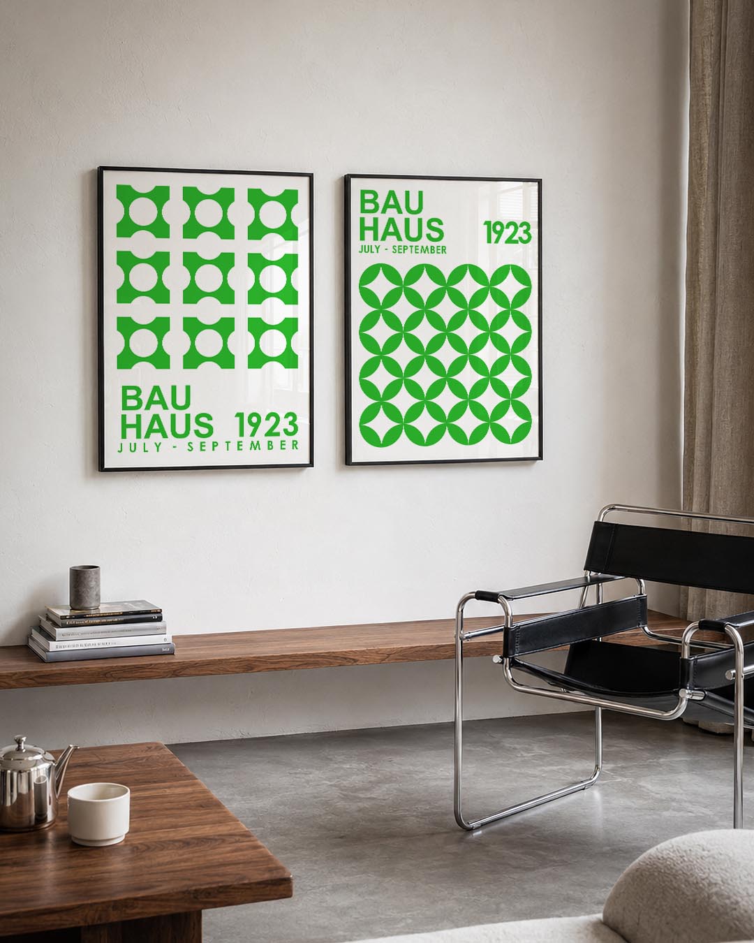 Groene cirkelpatronen Posterset