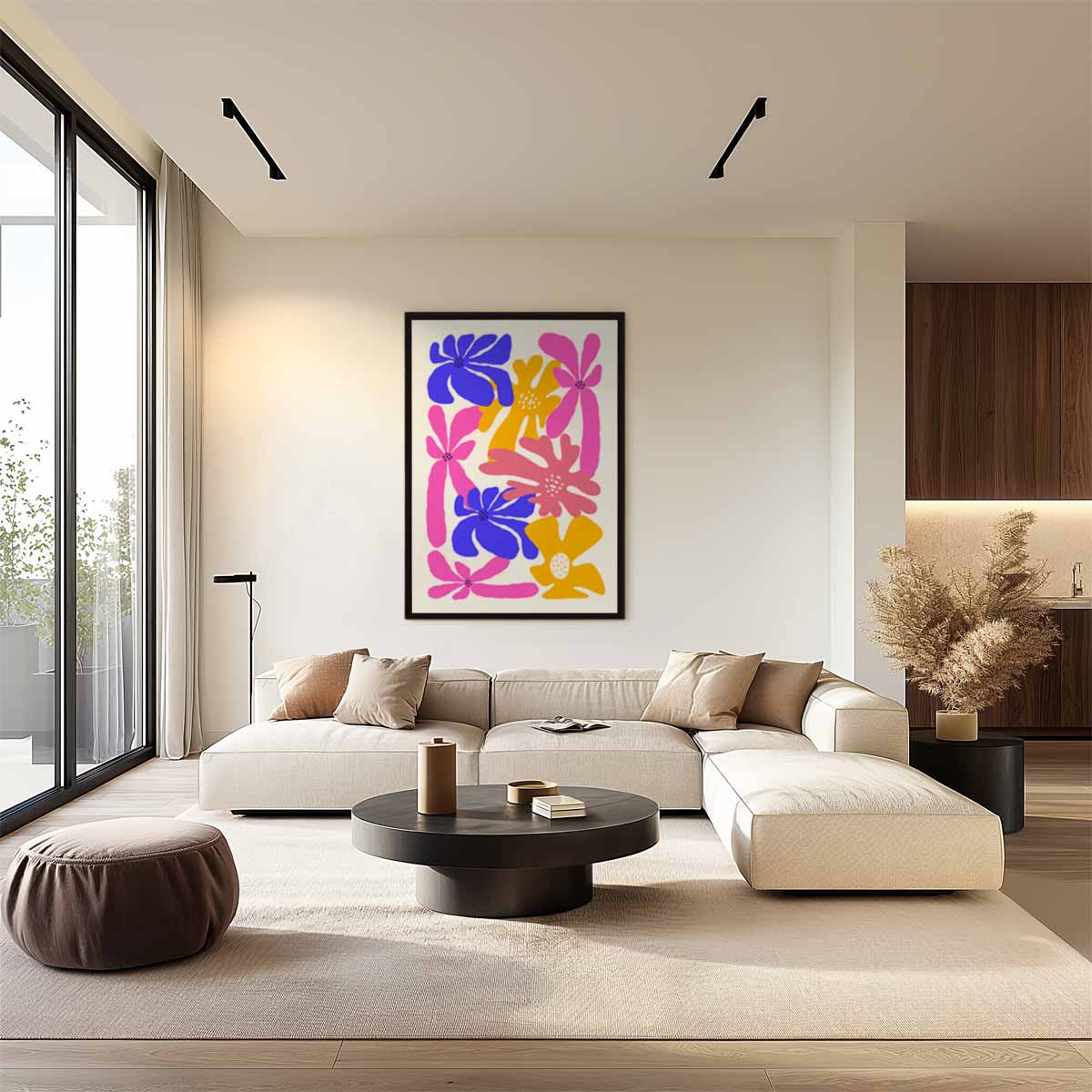 Bloemenexplosie Canvas Kunstwerk-canvas-dibond-plexiglas-wanddecoratie-WallArtistic
