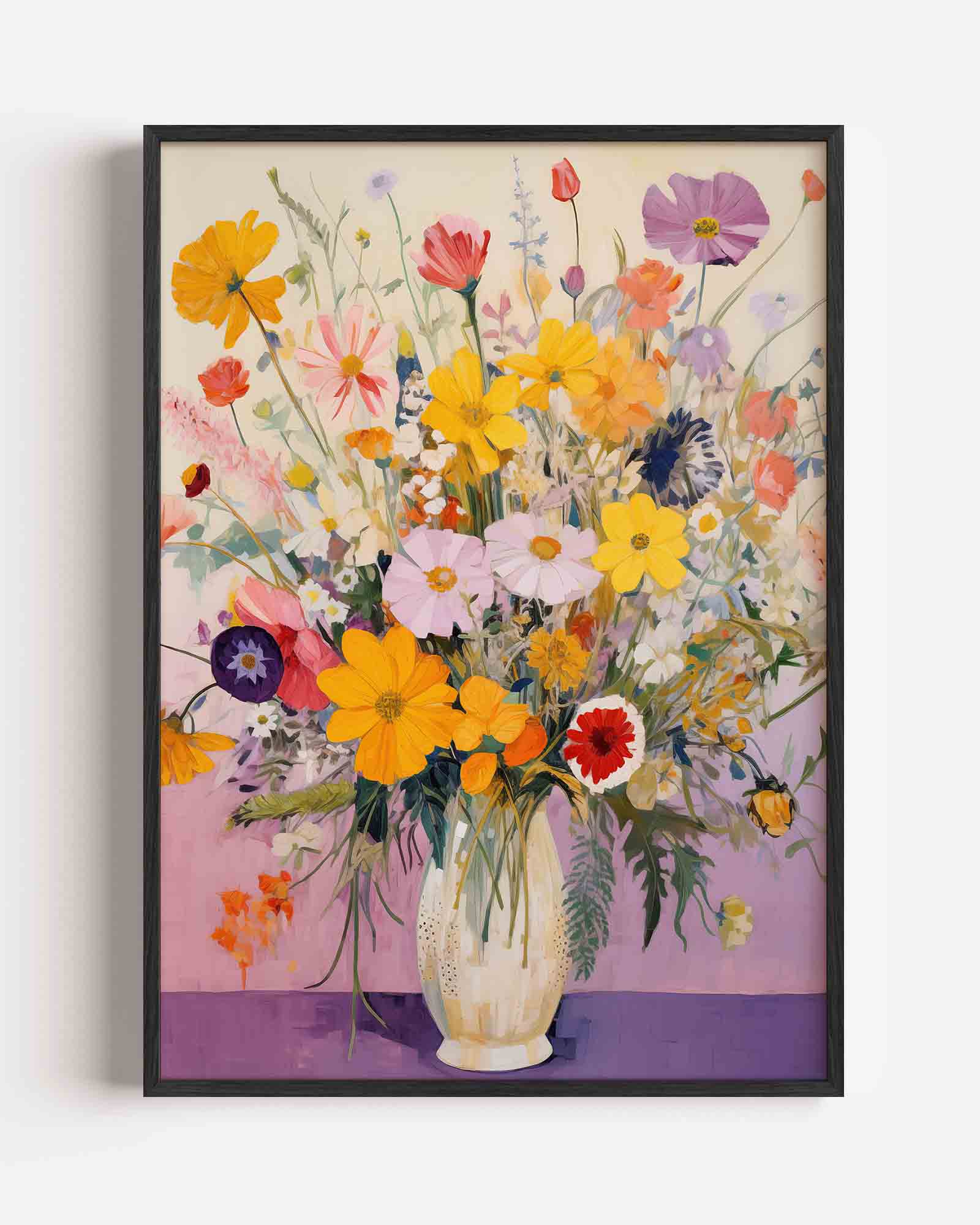 Bloemen in vaas Poster