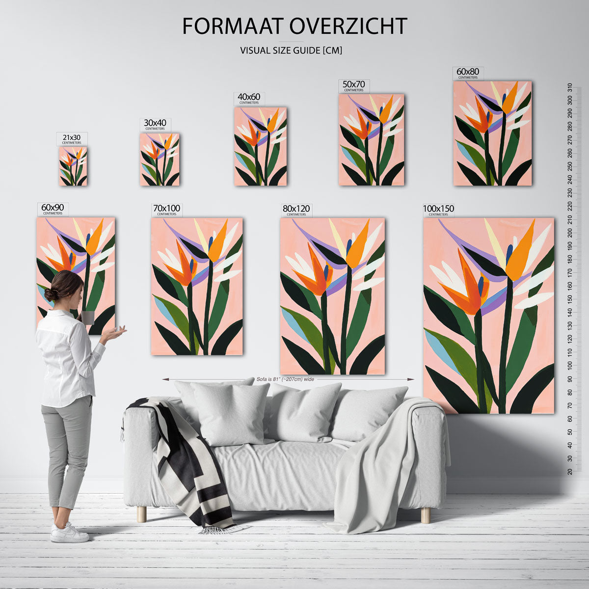 Bloemen en bladeren Poster