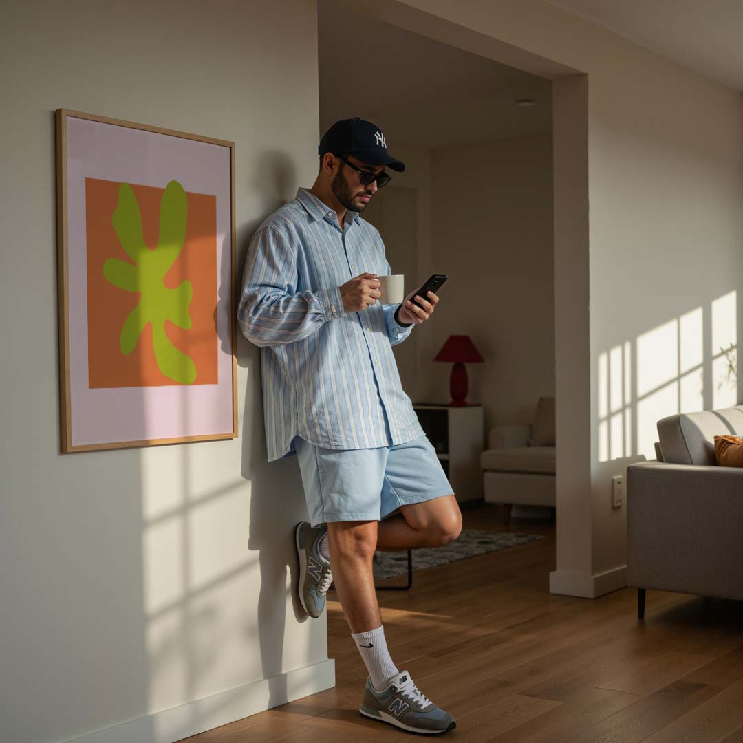 Moderne Bloemen Abstractie Poster-WallArtistic