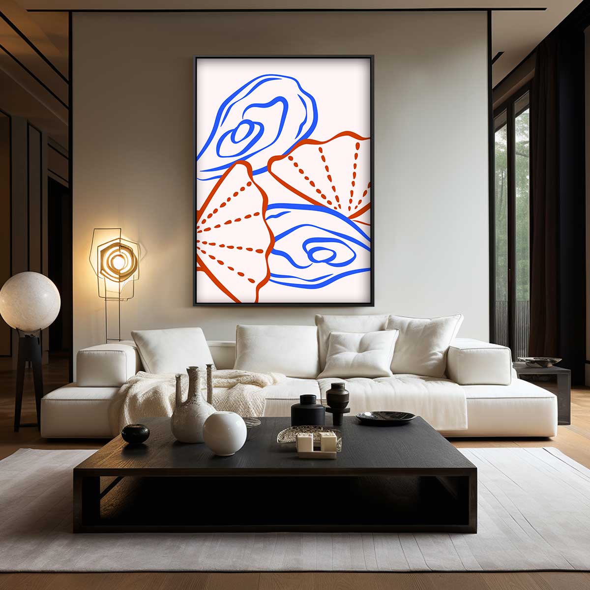 Vrolijke Schelpen Print Kunstwerk-canvas-dibond-plexiglas-wanddecoratie-WallArtistic