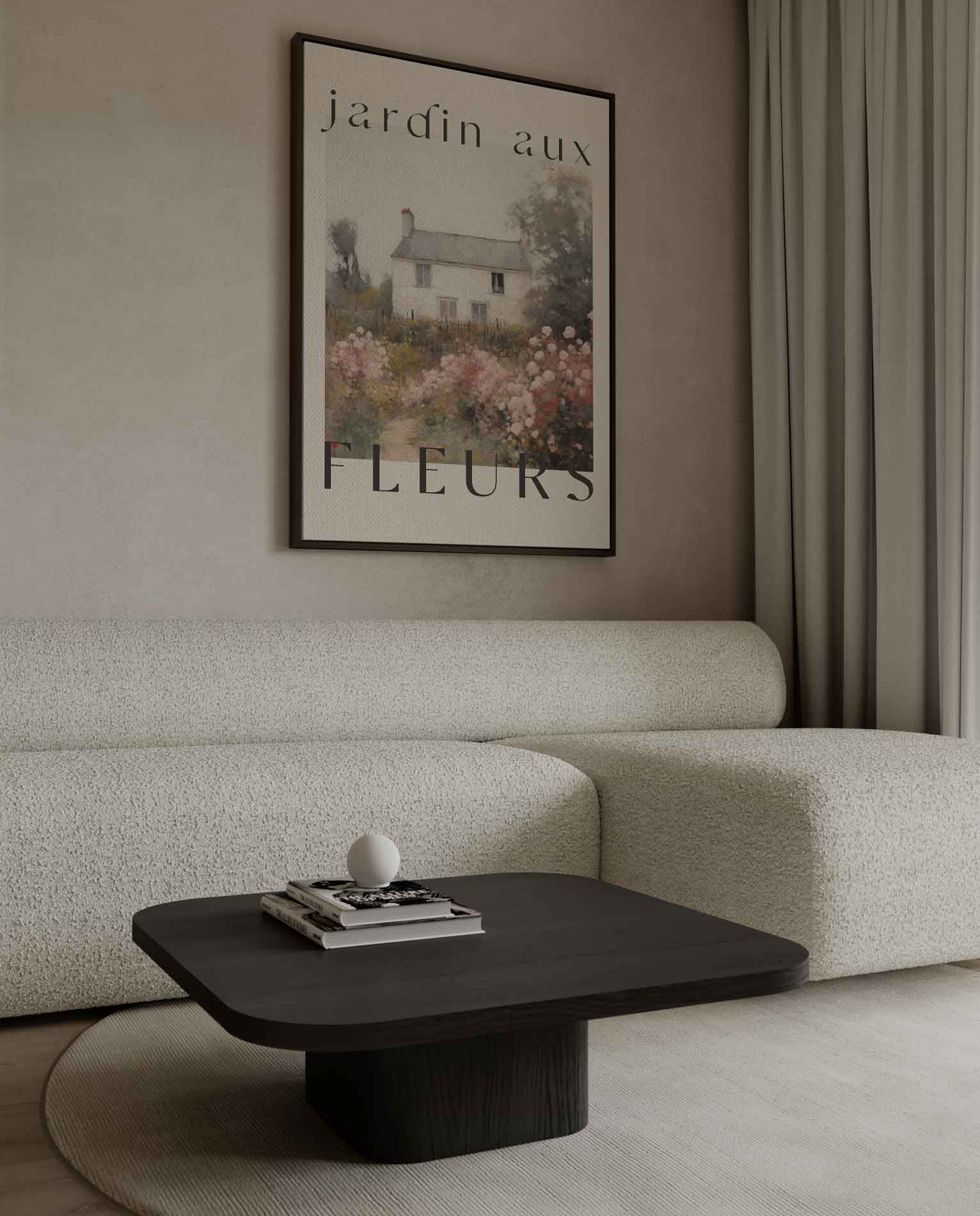 Franse Bloementuin Poster