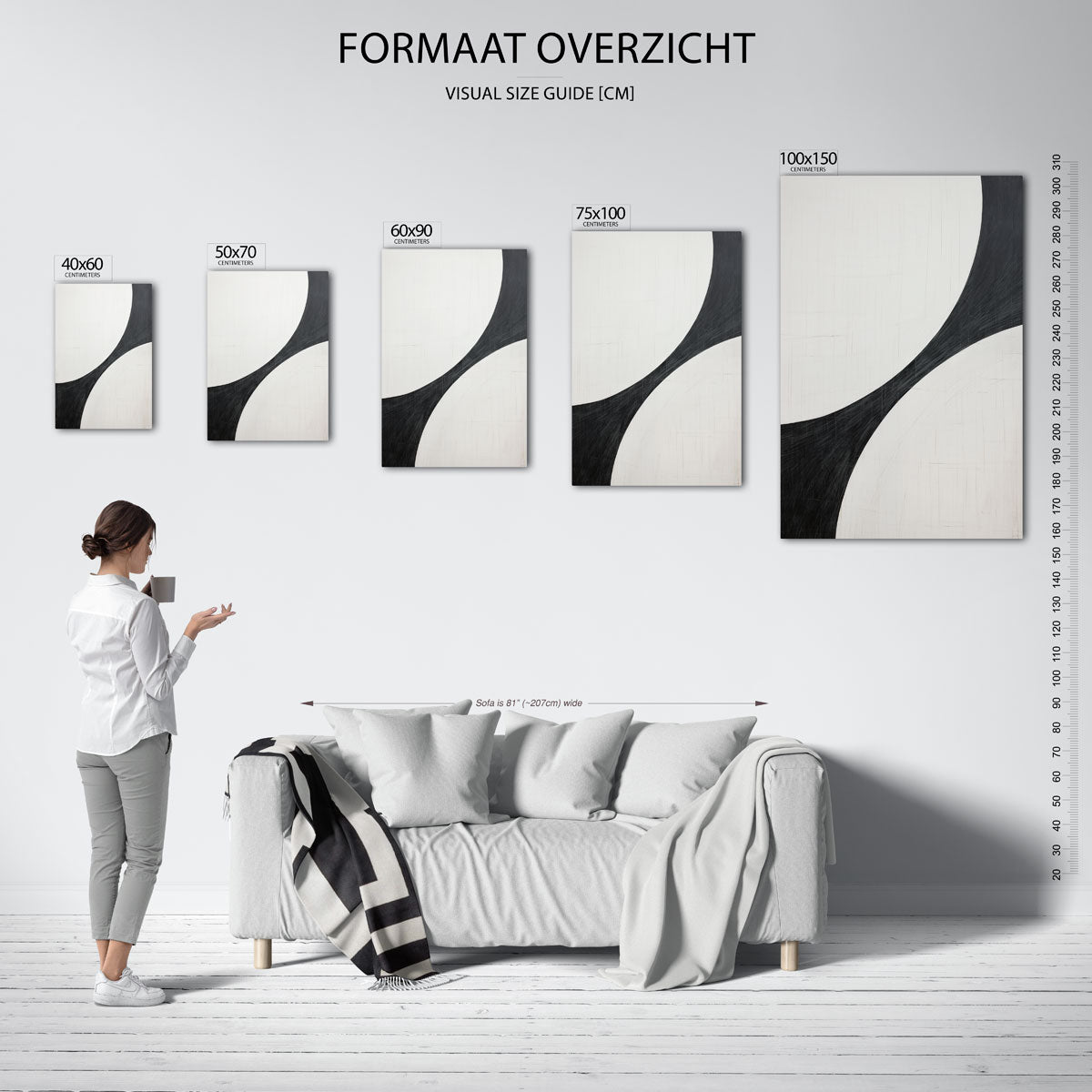 Krachtige krommen Kunstwerk