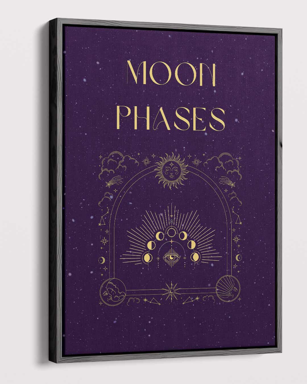 Magische Maanfasen Poster Kunstwerk-canvas-dibond-plexiglas-wanddecoratie-WallArtistic