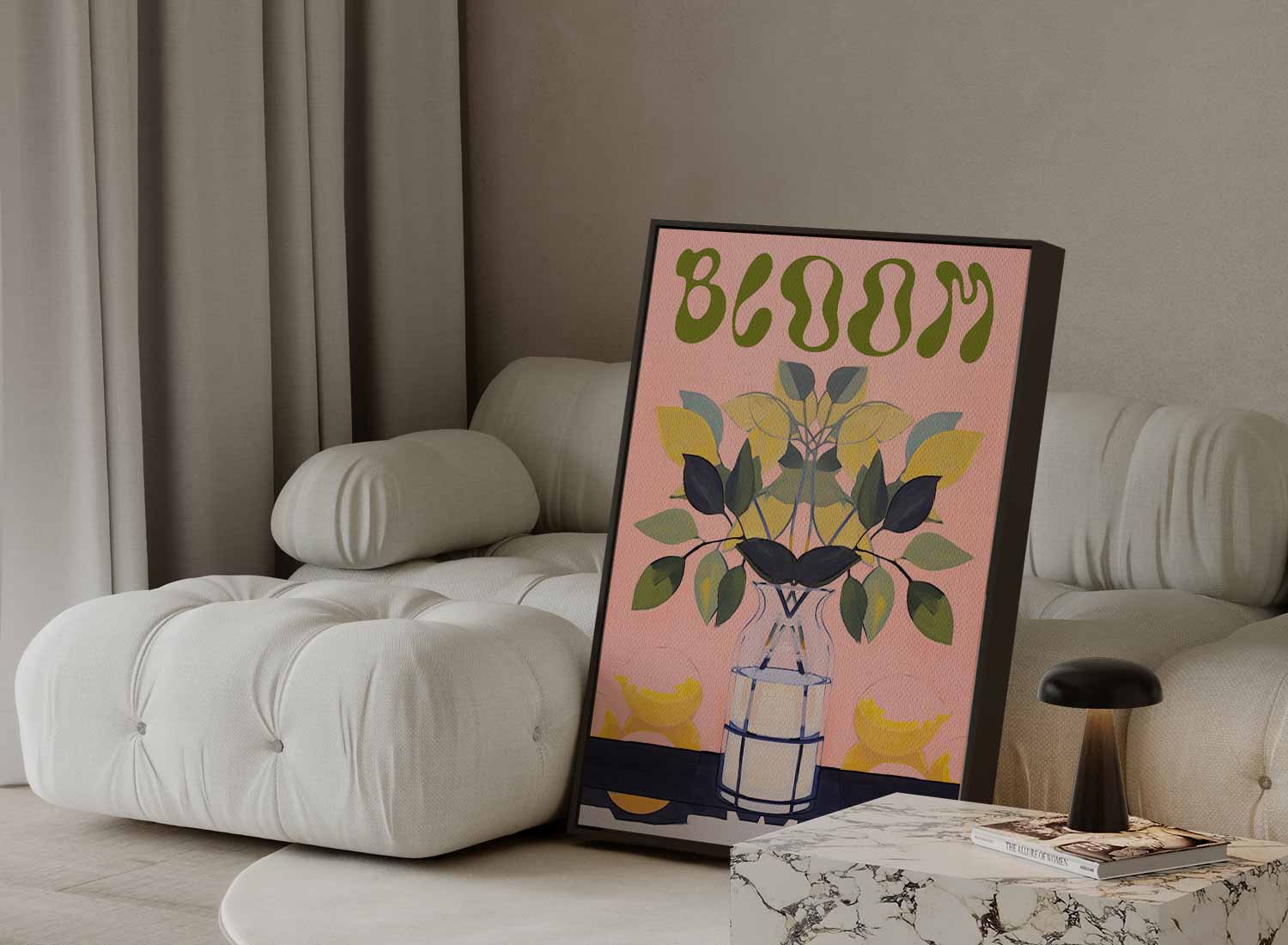 Bloemrijke Reflectie Kunstwerk-canvas-dibond-plexiglas-wanddecoratie-WallArtistic