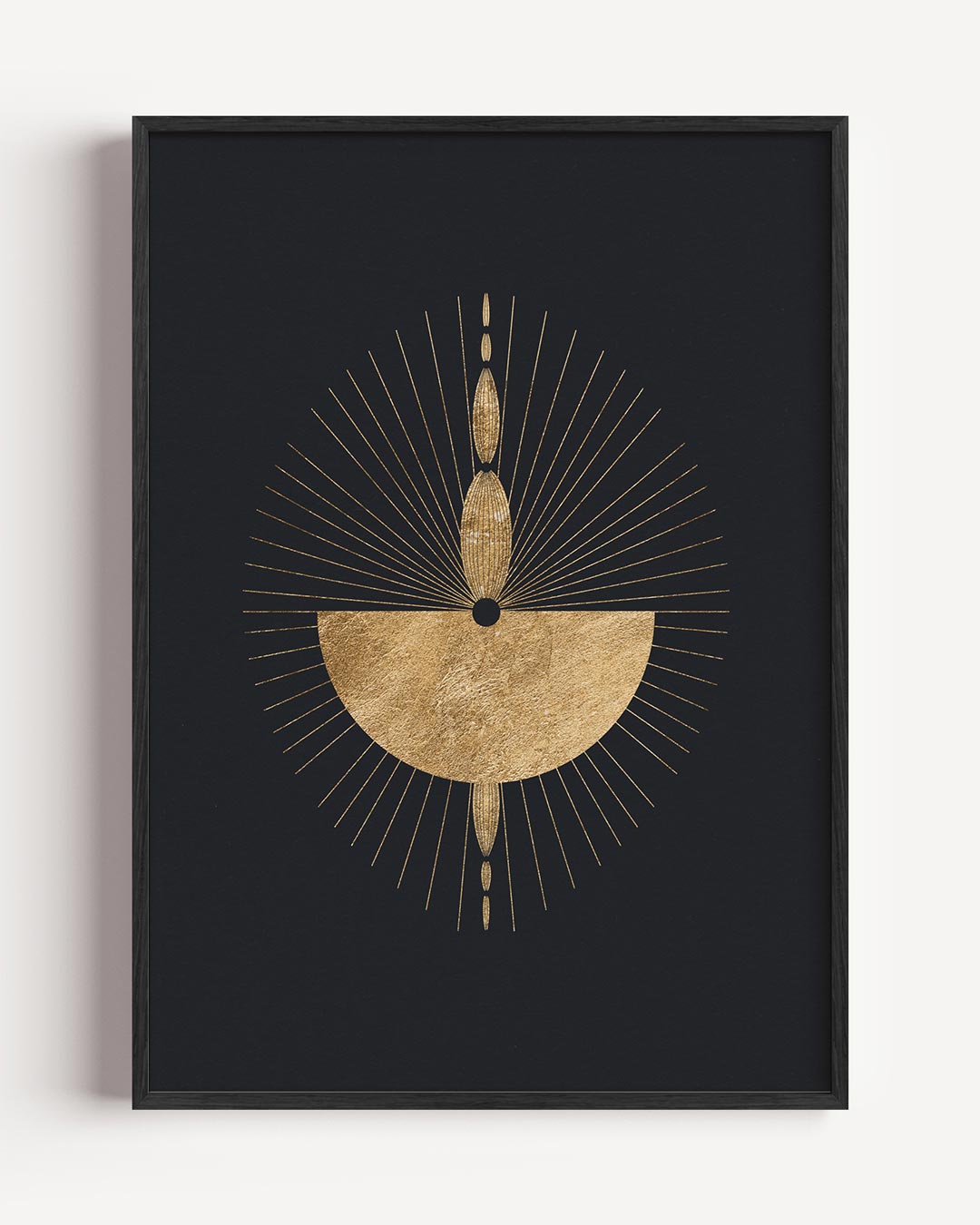 Elegante Gouden Zonsondergang Poster-WallArtistic