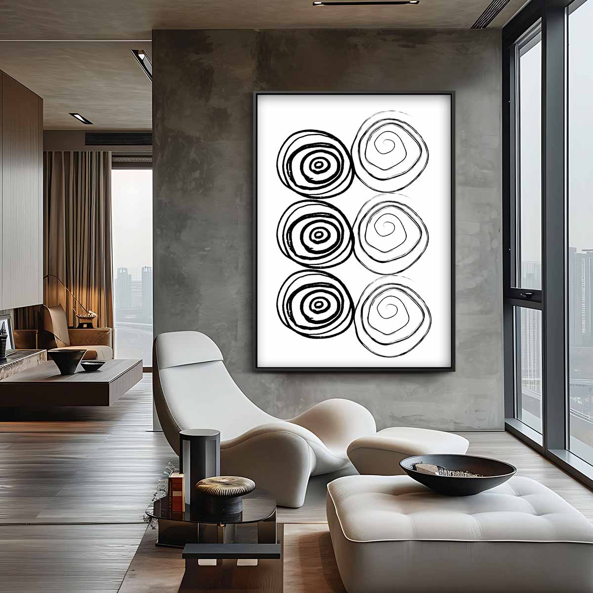 Spiralen in Abstractie Kunstwerk-canvas-dibond-plexiglas-wanddecoratie-WallArtistic