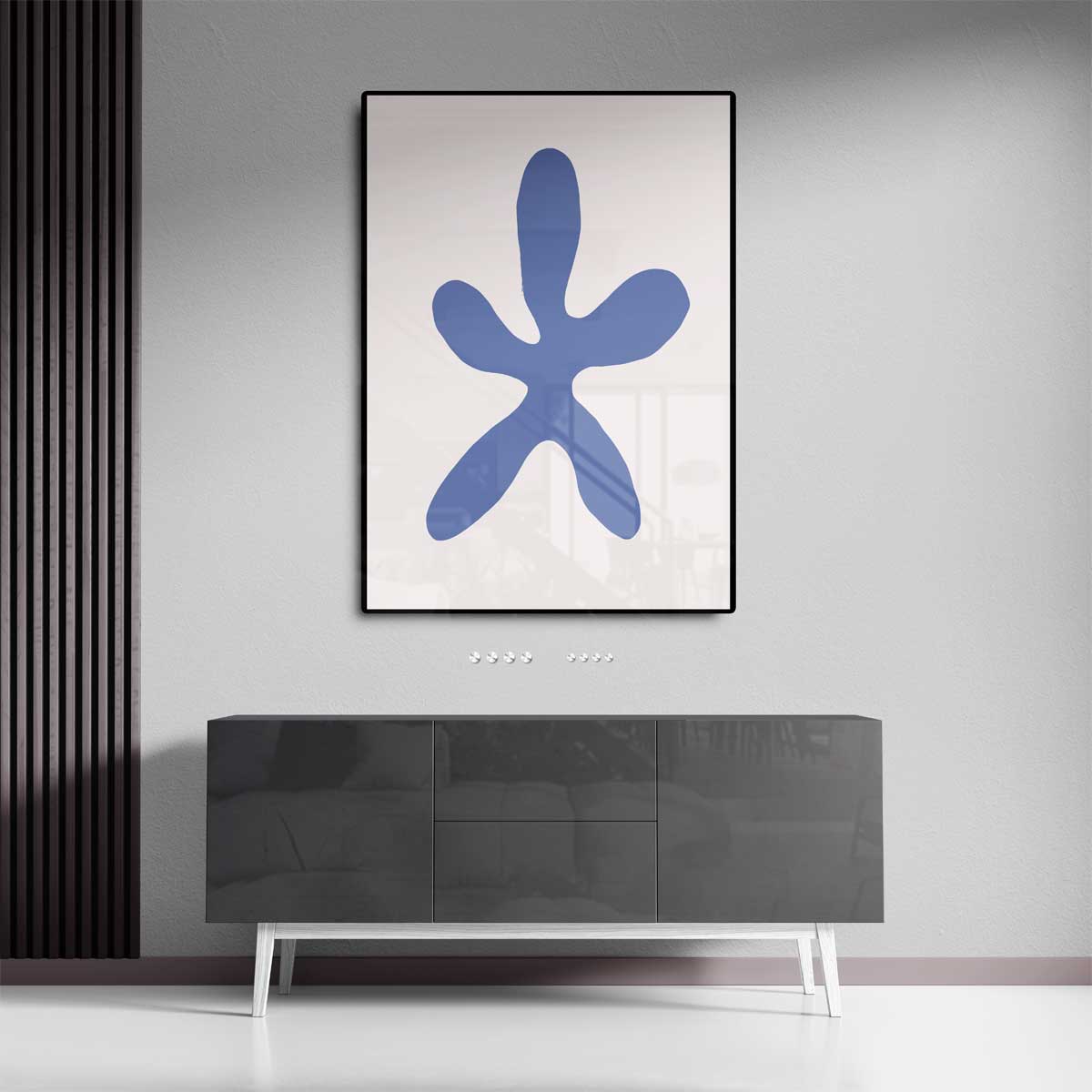 Abstracte Bloemexpressie Kunstwerk-canvas-dibond-plexiglas-wanddecoratie-WallArtistic