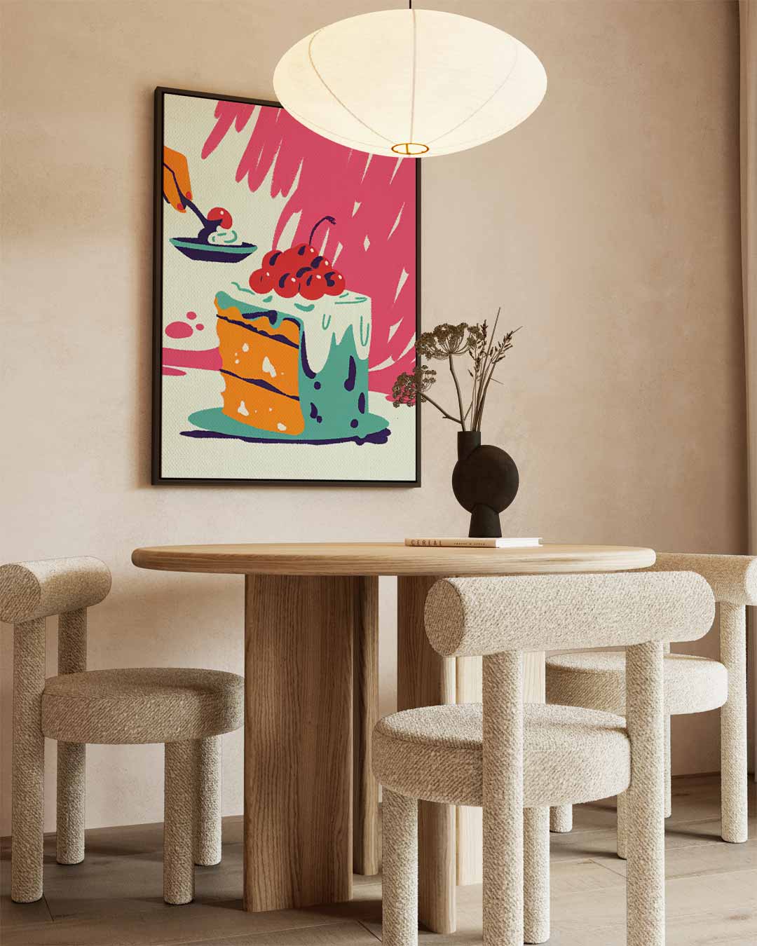 Speelse Taart Fantasie Kunstwerk-canvas-dibond-plexiglas-wanddecoratie-WallArtistic