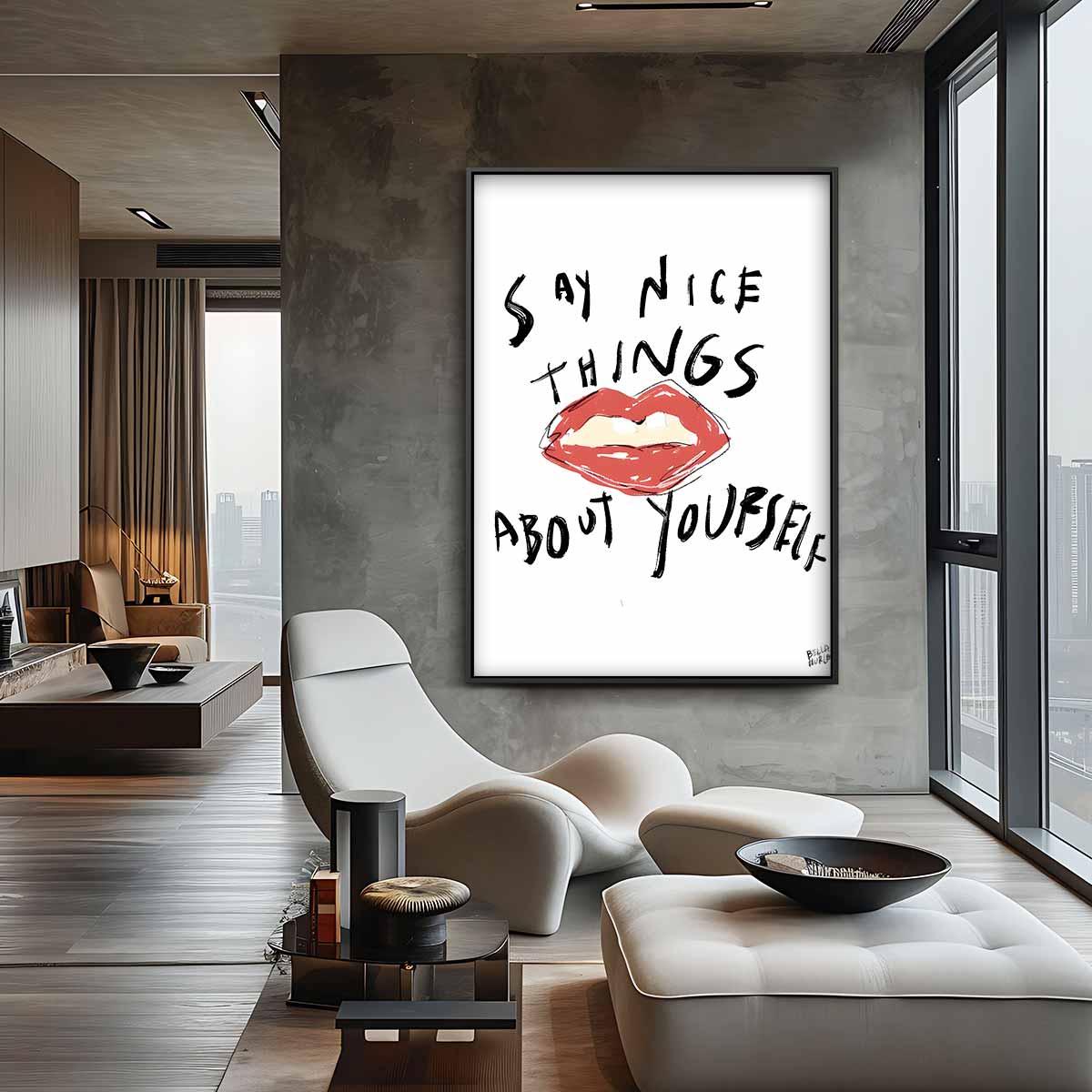 Inspirerende Lipkunst Kunstwerk-canvas-dibond-plexiglas-wanddecoratie-WallArtistic