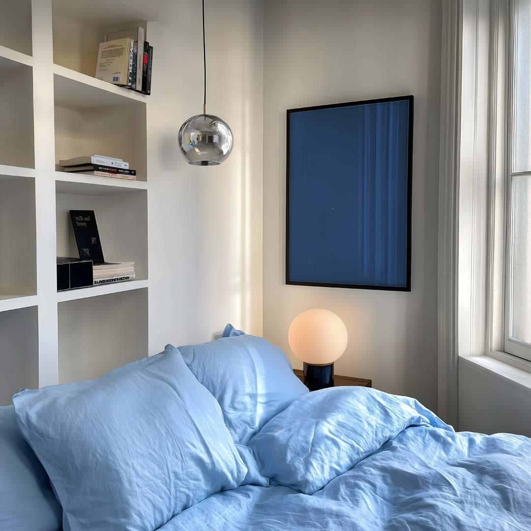 Blauwe Elegantie Poster-WallArtistic