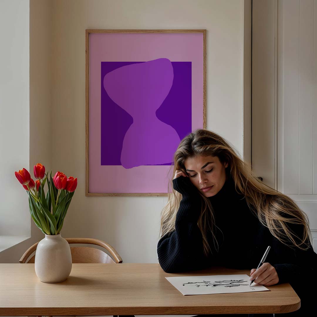 Abstracte Paarse Harmonie Poster-WallArtistic