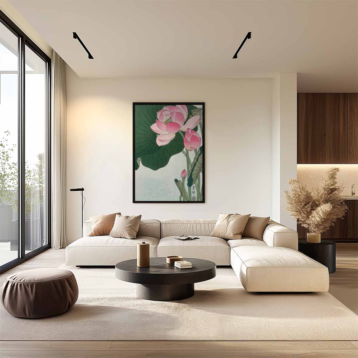 Vrolijke Lotus Droom Kunstwerk-canvas-dibond-plexiglas-wanddecoratie-WallArtistic