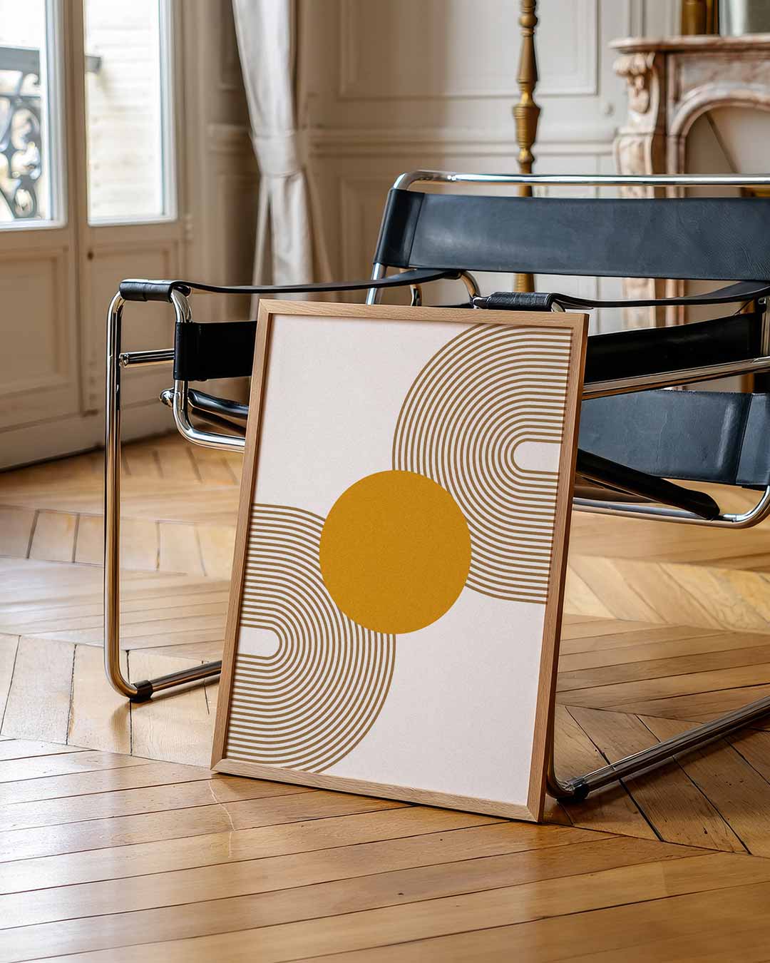 Stijlvolle Retro Cirkel Poster-WallArtistic