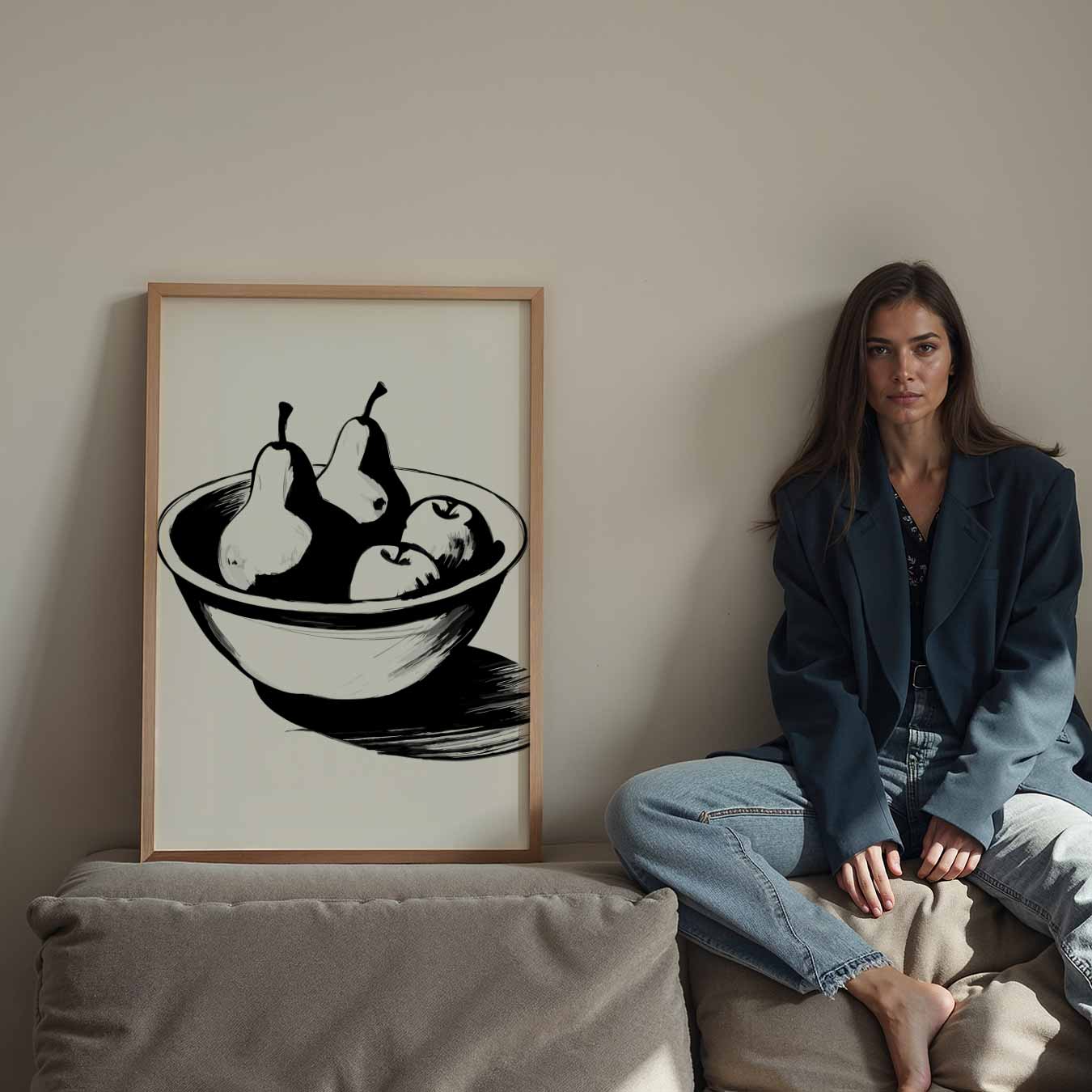 Smaakvolle Fruitschaal Illustratie Poster-WallArtistic