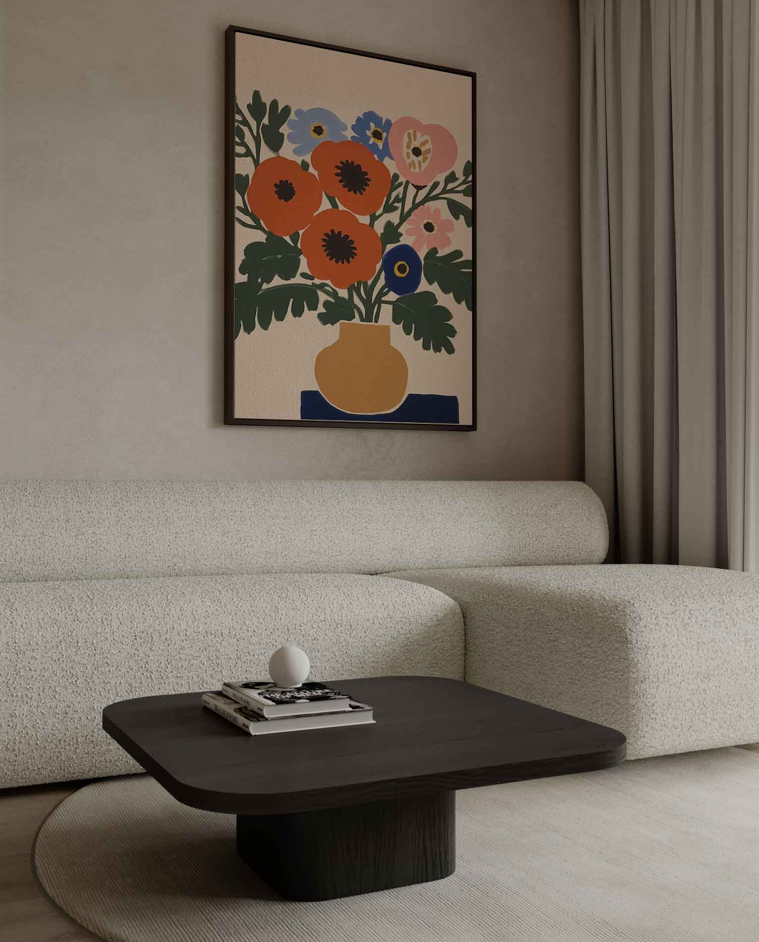 Kleurrijke Bloemenpracht Kunstwerk-canvas-dibond-plexiglas-wanddecoratie-WallArtistic