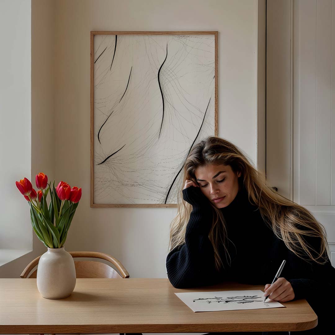 Minimalistische Lijnkunst Poster-WallArtistic