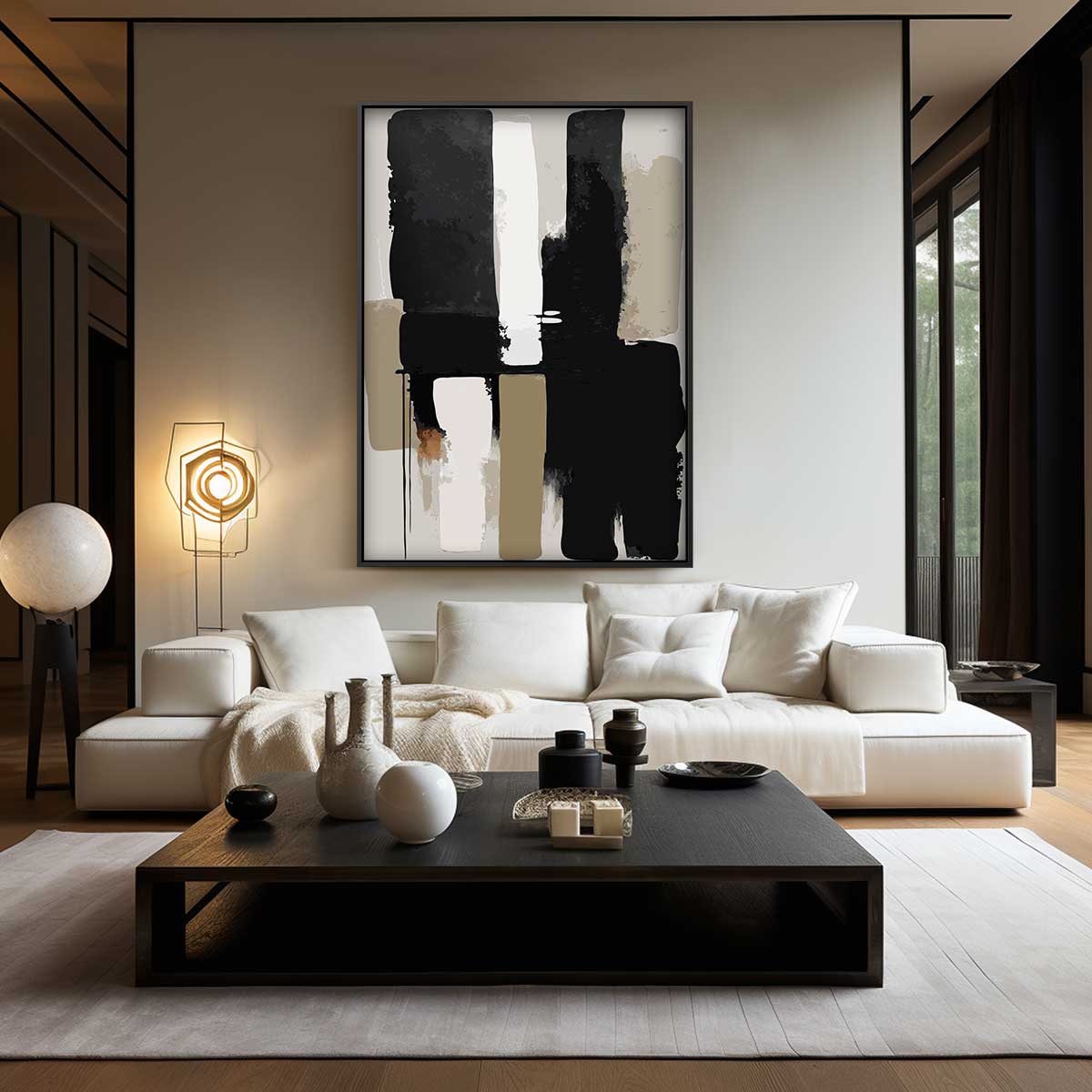 Abstract Contrast Kunstwerk-canvas-dibond-plexiglas-wanddecoratie-WallArtistic
